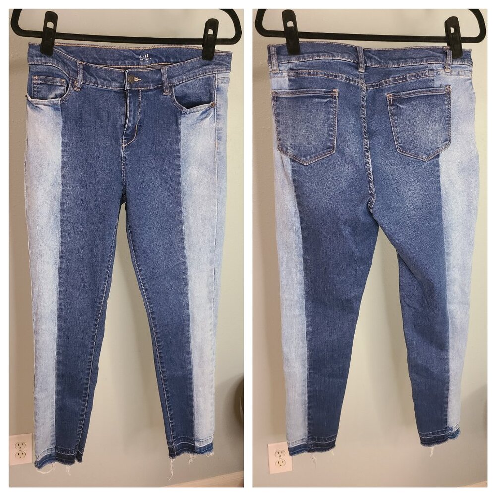 Patchwork jeans.
